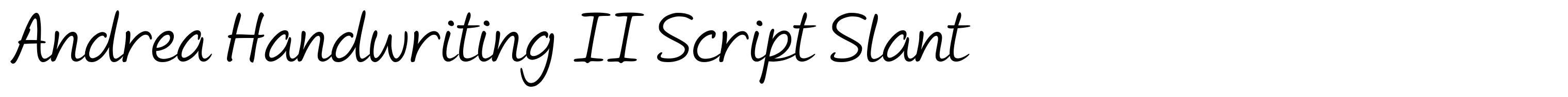Andrea Handwriting II Script Slant